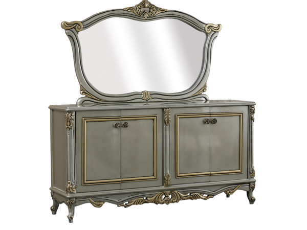 Buse Dining Room Console with Mirror Green