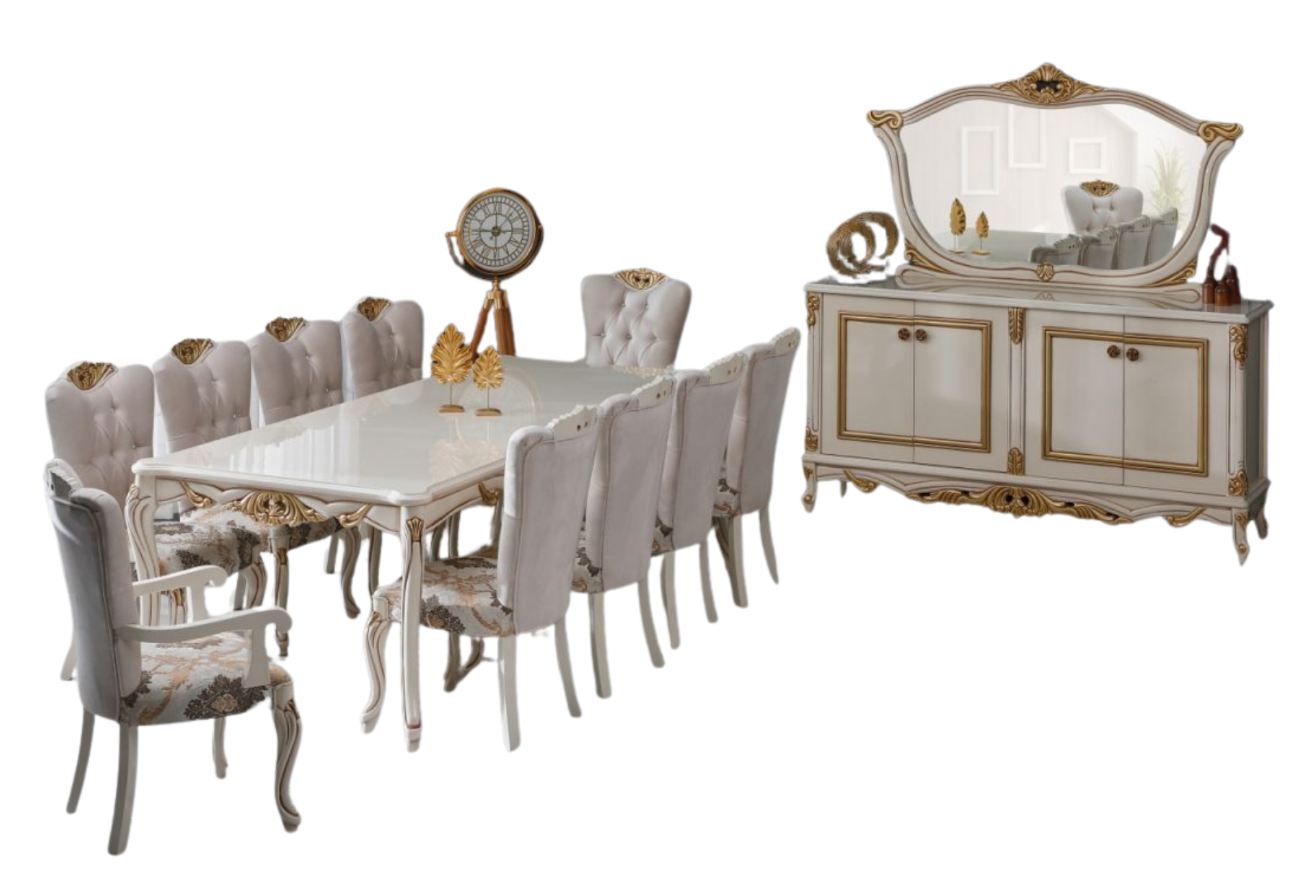 Buse 144″ Dining Table Cream