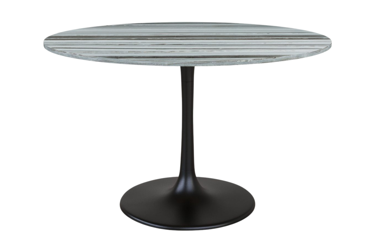 Central City Dining Table Gray & Black