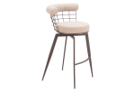 Saku Swivel Barstool Beige & Brown
