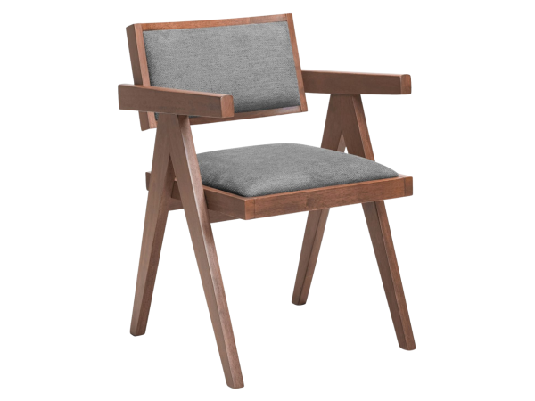 Delhi Dining Chair (Set of 2) Gray & Walnut