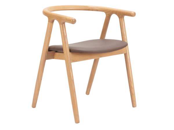 Peker Dining Chair (Set of 2) Brown & Natural