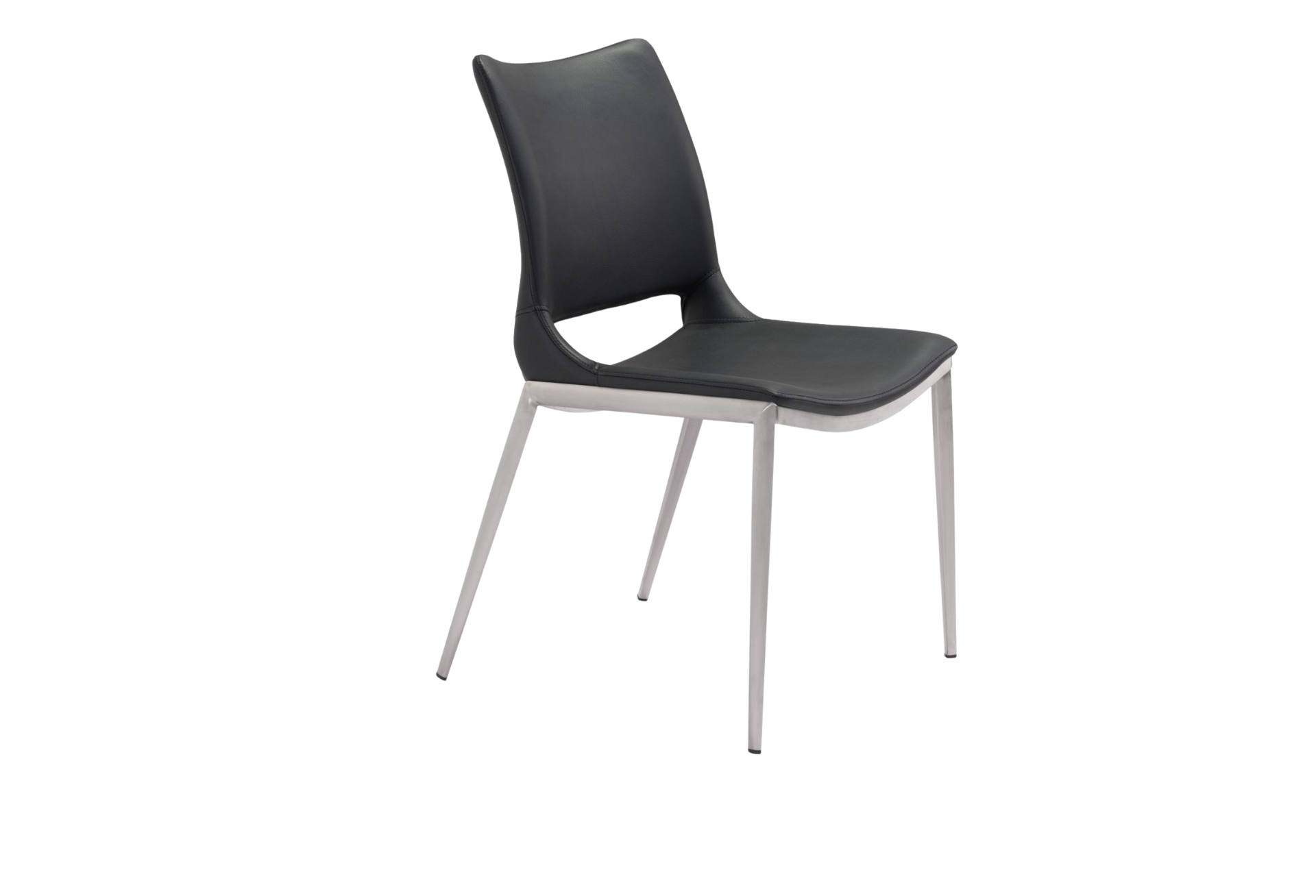Ace Dining Chair (Set of 2) Black & Silver