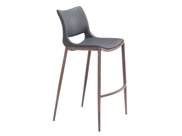 Ace Barstool (Set of 2) Dark Gray & Walnut (1)