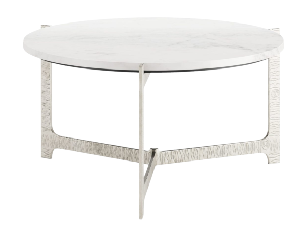Barmas Coffee Table White & Silver