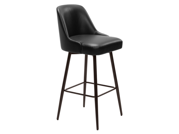 Keppel Swivel Barstool Black & Bronze