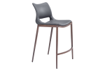 Ace Counter Stool (Set of 2) Dark Gray & Walnut