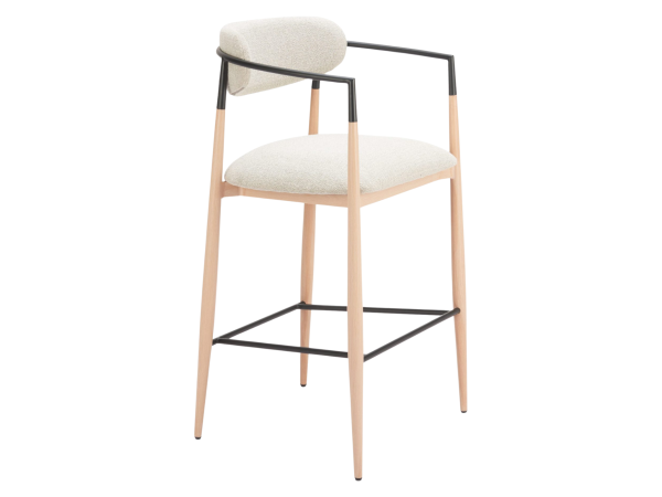 Equinox Barstool Oyster Gray & Natural