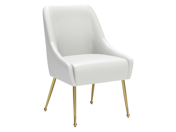 Maxine Dining Chair White & Gold