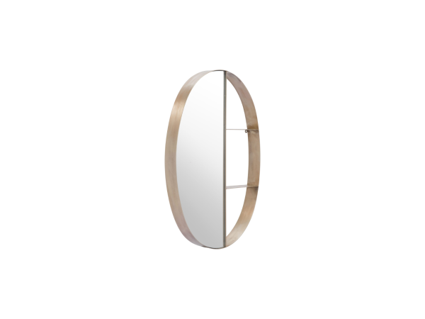 Latitude Oval Shelf Mirror Antique Bronze