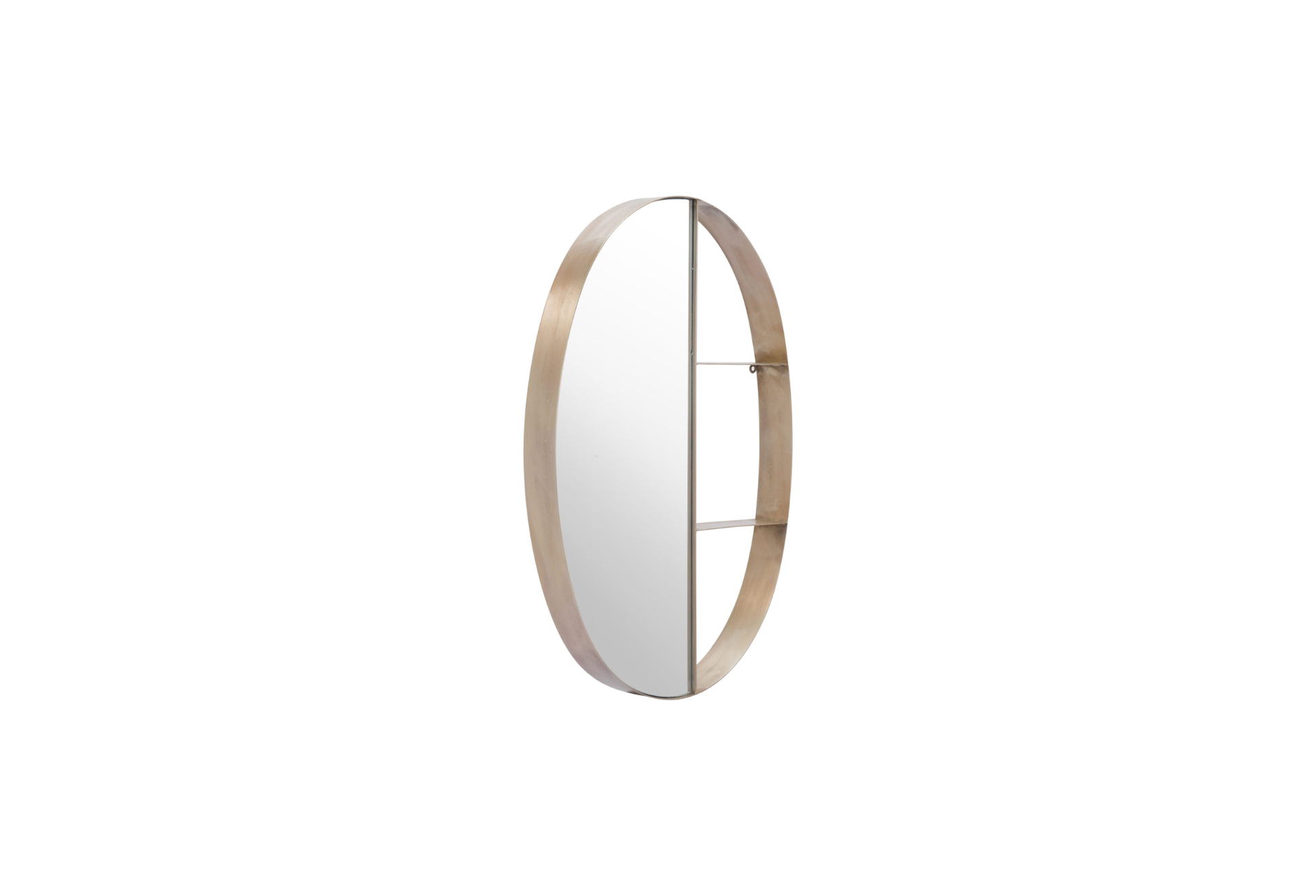 Latitude Oval Shelf Mirror Antique Bronze