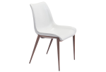 Magnus Dining Chair (Set of 2) White & Walnut