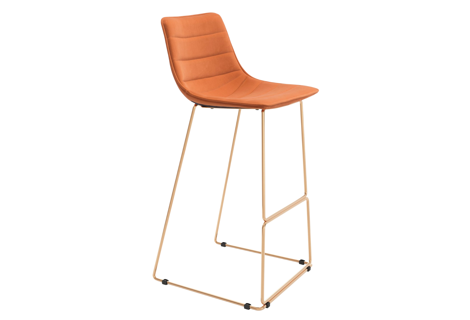 Adele Barstool (Set of 2) Orange & Gold