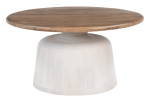 Goblet Coffee Table Brown & White