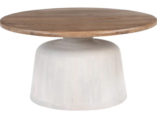Goblet Coffee Table Brown & White