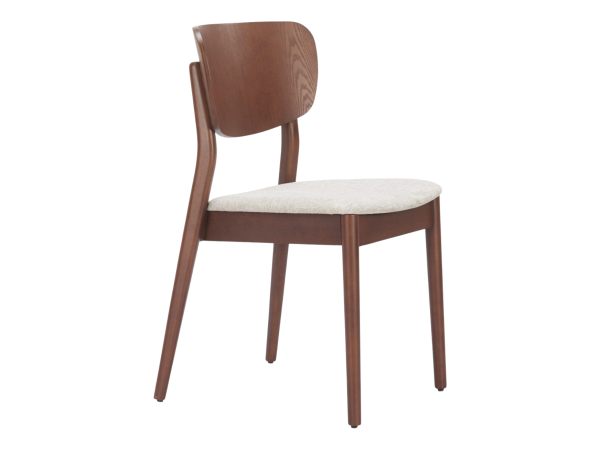 Kellua Dining Chair (Set of 2) Beige & Walnut