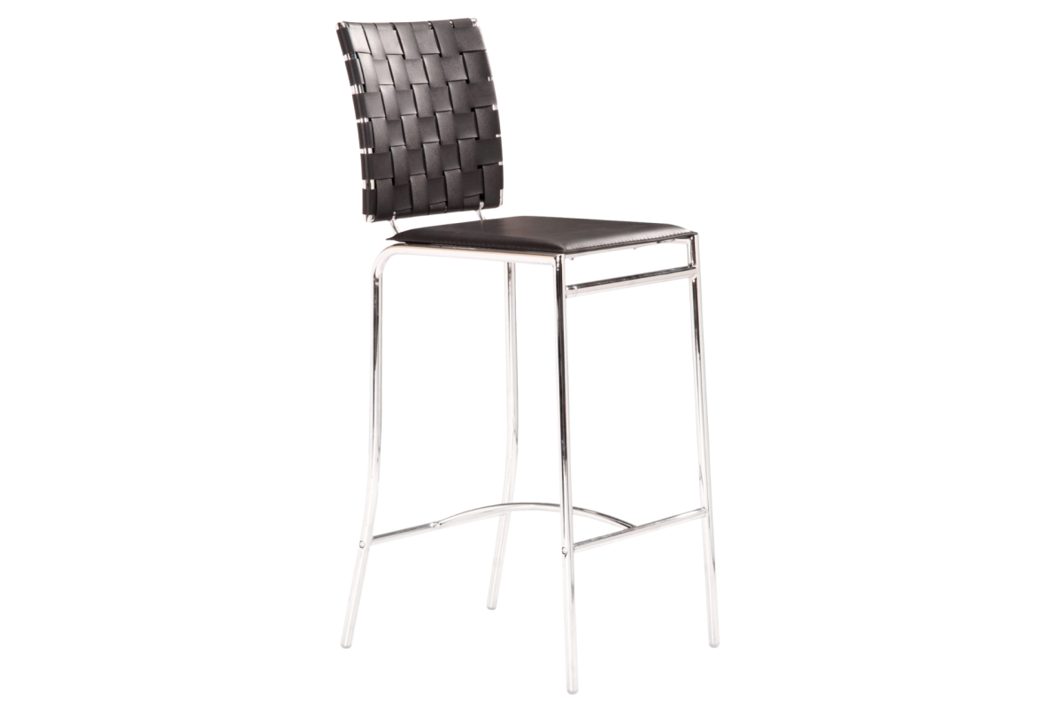 Criss Cross Counter Stool (Set of 2) Black