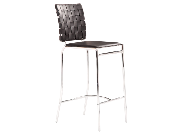 Criss Cross Counter Stool (Set of 2) Black
