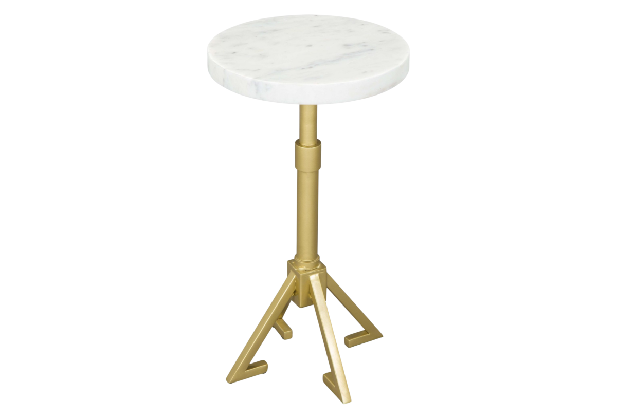 Maurice Side Table White & Gold