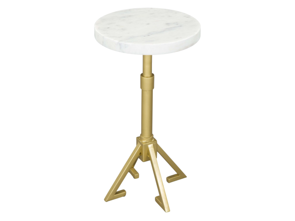 Maurice Side Table White & Gold