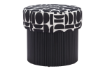 Boto Storage Ottoman Black & White