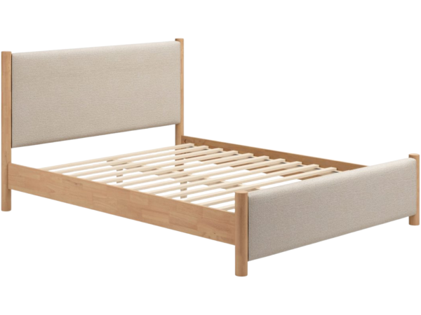 Hadi Queen Bed Beige & Natural