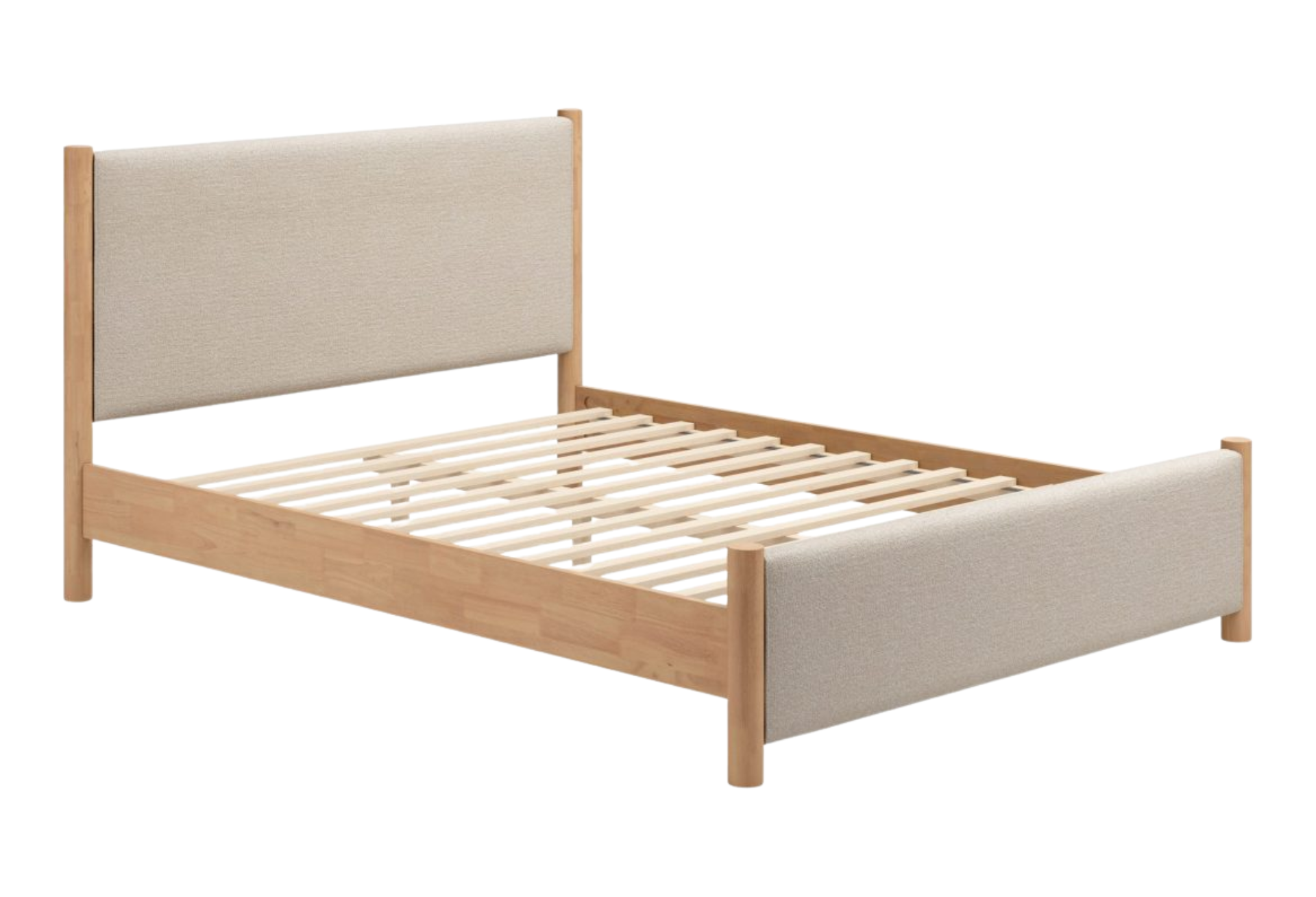 Hadi Queen Bed Beige & Natural