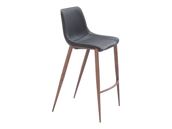 Magnus Barstool (Set of 2) Black & Walnut