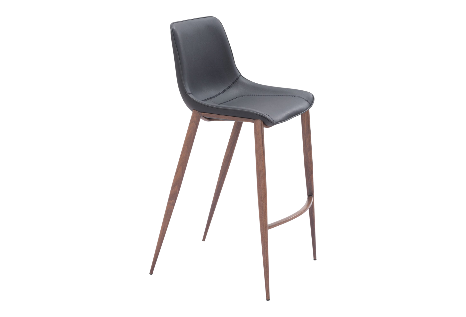 Magnus Barstool (Set of 2) Black & Walnut