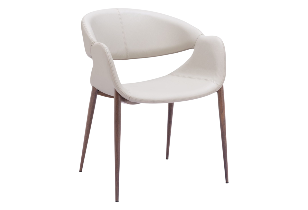 Limay Dining Chair (Set of 2) Beige & Walnut