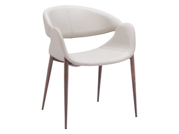 Limay Dining Chair (Set of 2) Beige & Walnut