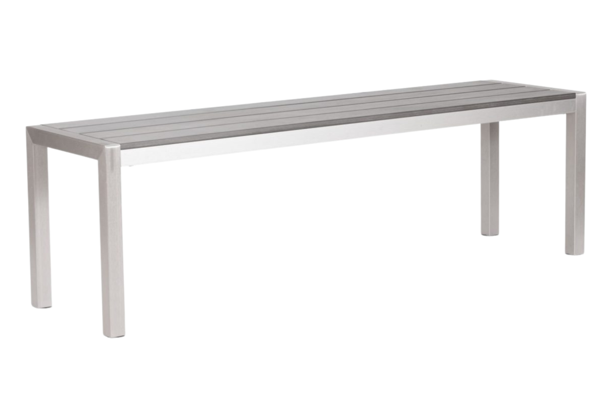 Metropolitan Double Bench Gray & Silver