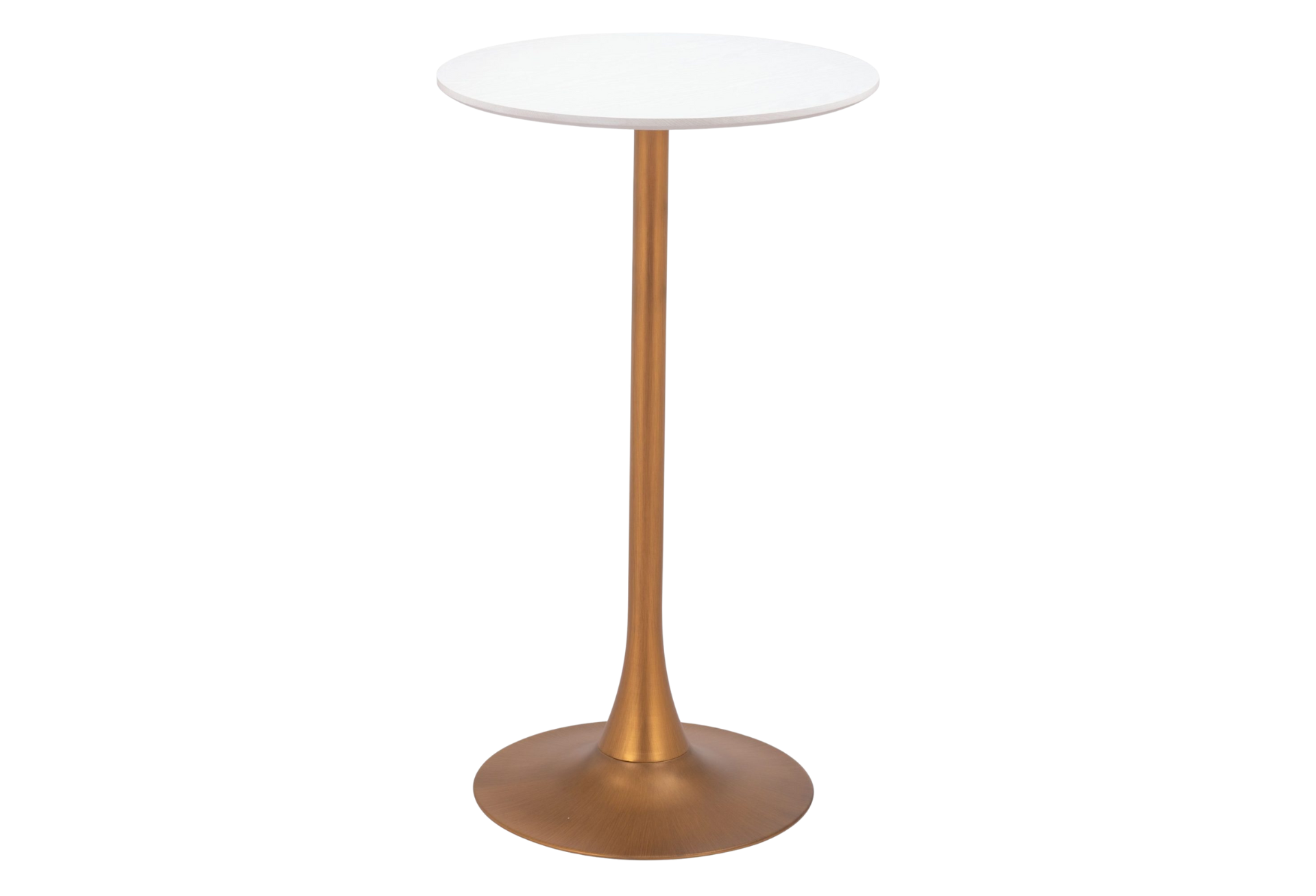 Auray Bar Table White & Gold