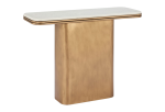 Cher Console Table White & Brass