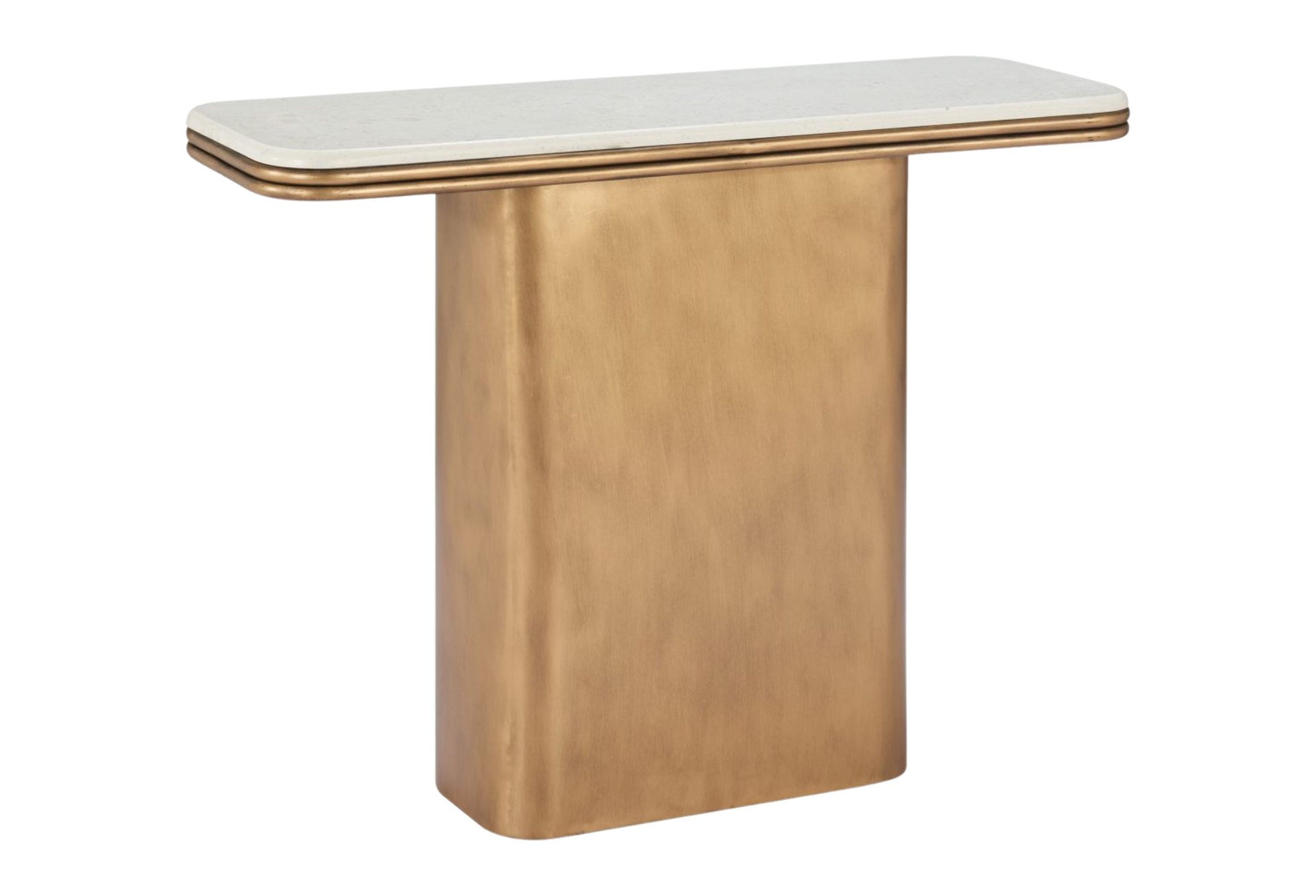 Cher Console Table White & Brass