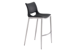 Ace Barstool (Set of 2) Black & Silver