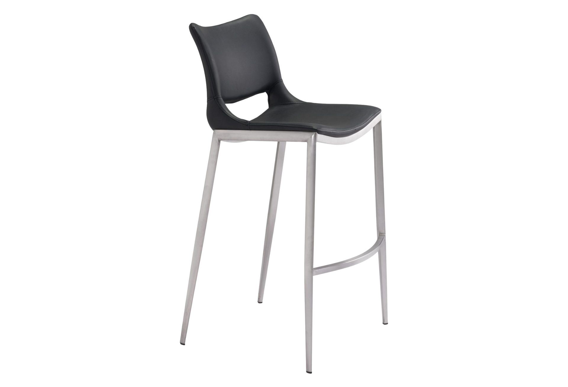 Ace Barstool (Set of 2) Black & Silver