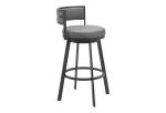 Gimsby Swivel Barstool Gray