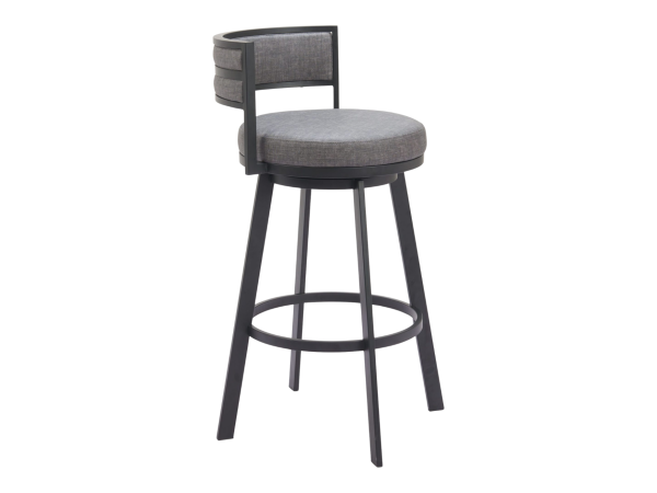 Gimsby Swivel Barstool Gray