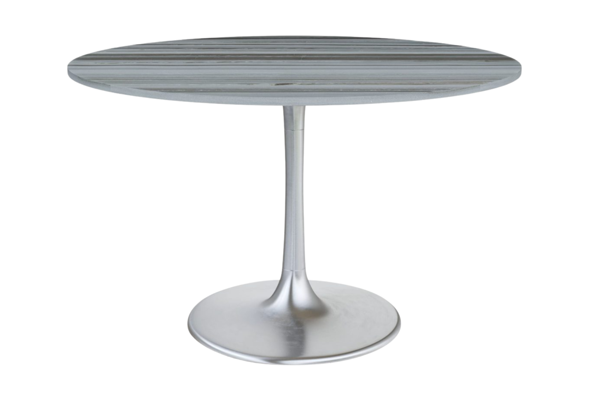 Star City Dining Table Gray & Silver