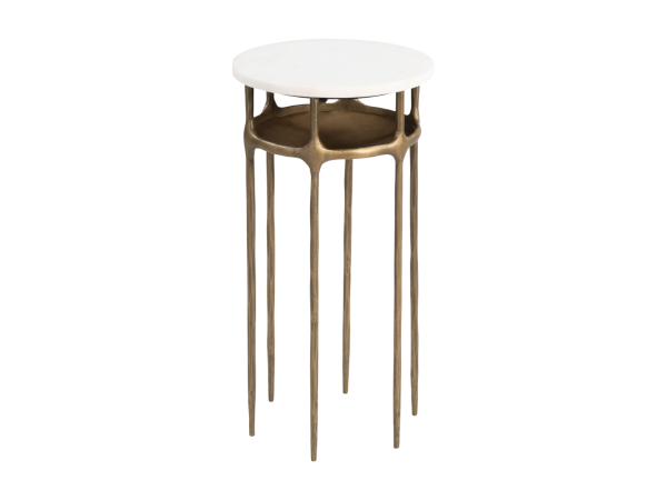 Bild Side Table White & Brass