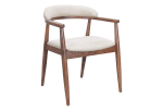 Goka Dining Chair Beige & Walnut