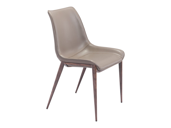 Magnus Dining Chair (Set of 2) Brown & Walnut