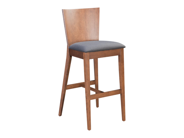 Ambrose Barstool (Set of 2) Walnut & Dark Gray