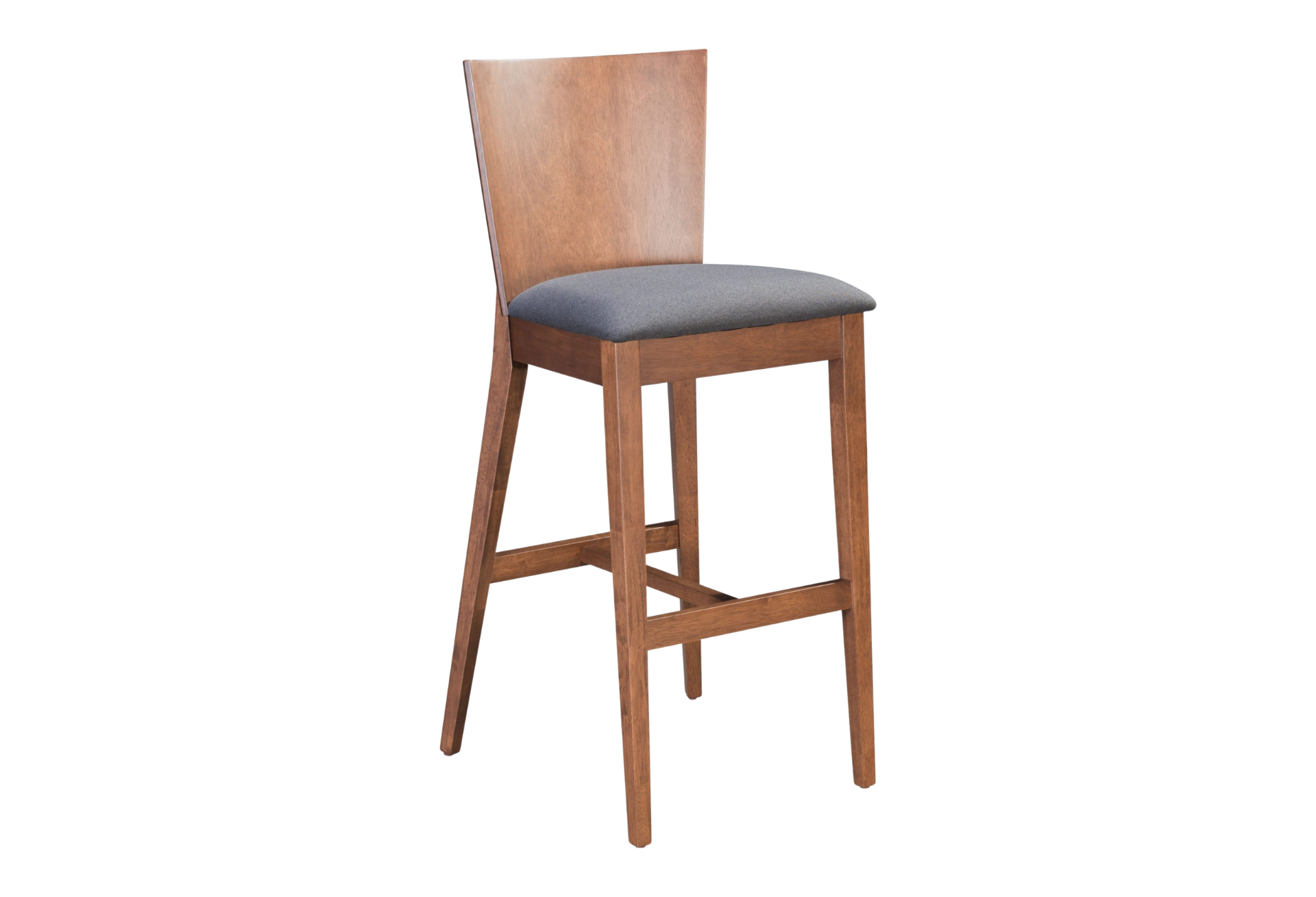 Ambrose Barstool (Set of 2) Walnut & Dark Gray