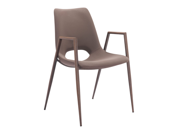 Desi Dining Chair (Set of 2) Brown & Walnut