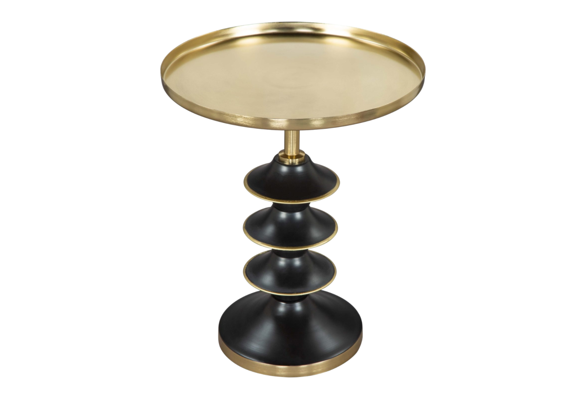 Donahue Side Table Gold & Black