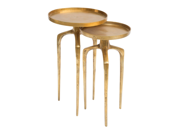 Como Accent Table Set (2-Piece) Antique Gold