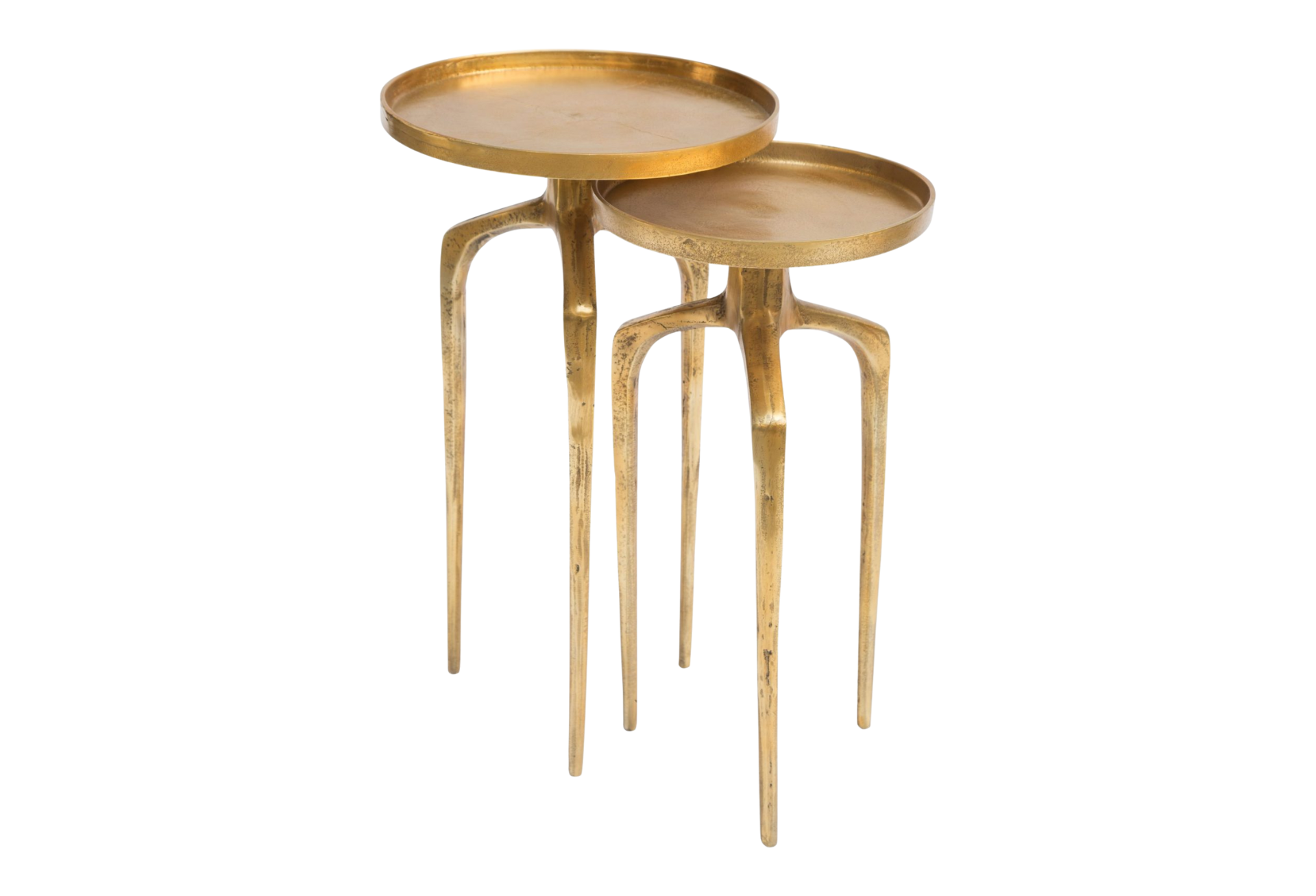 Como Accent Table Set (2-Piece) Antique Gold