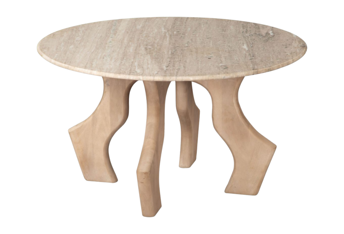 Eda Coffee Table White & Natural